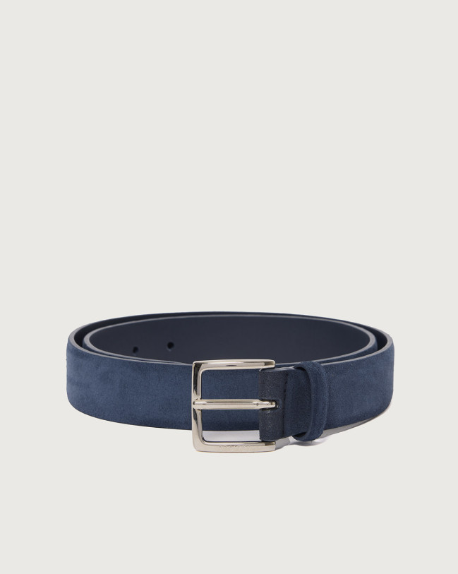 Orciani Amalfi suede leather Suede leather Deep blue