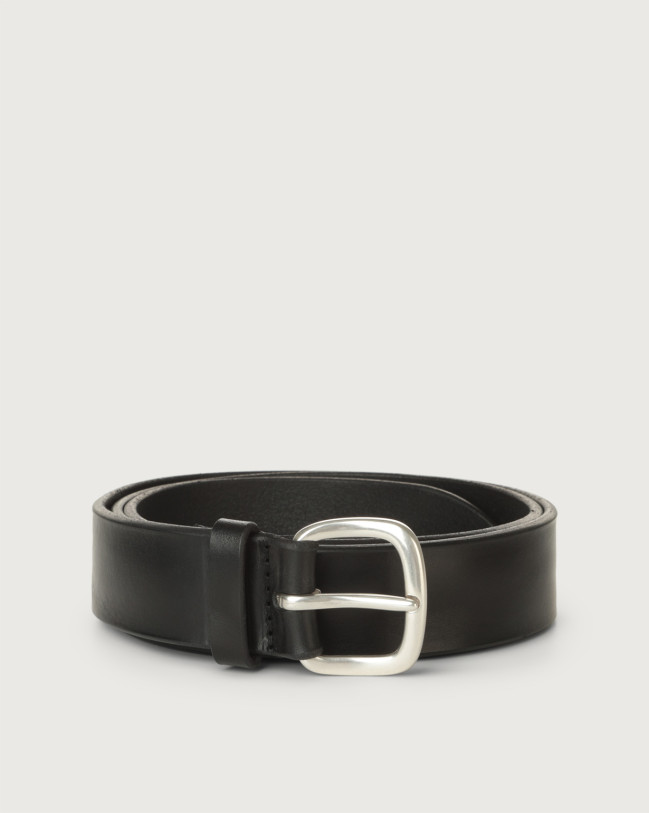 Orciani Bull Soft leather belt Leather Black