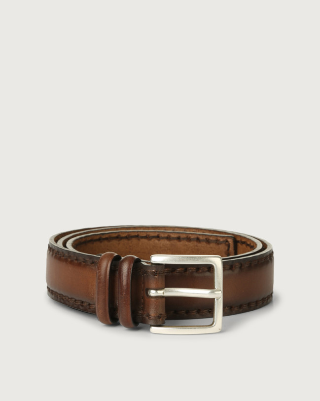 Orciani Buffer leather belt Leather Cognac