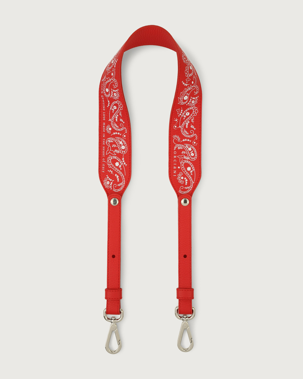 ORCIANI Bandanas leather strap. , color Red