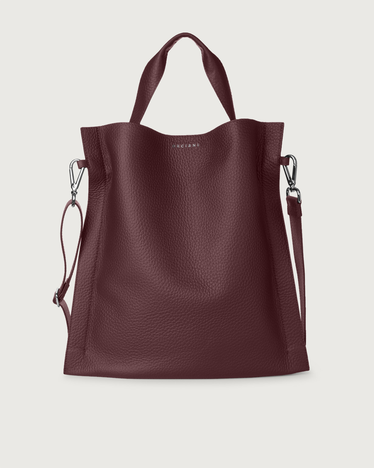 ORCIANI Iris Soft leather shoulder bag with strap. , color Bordeaux