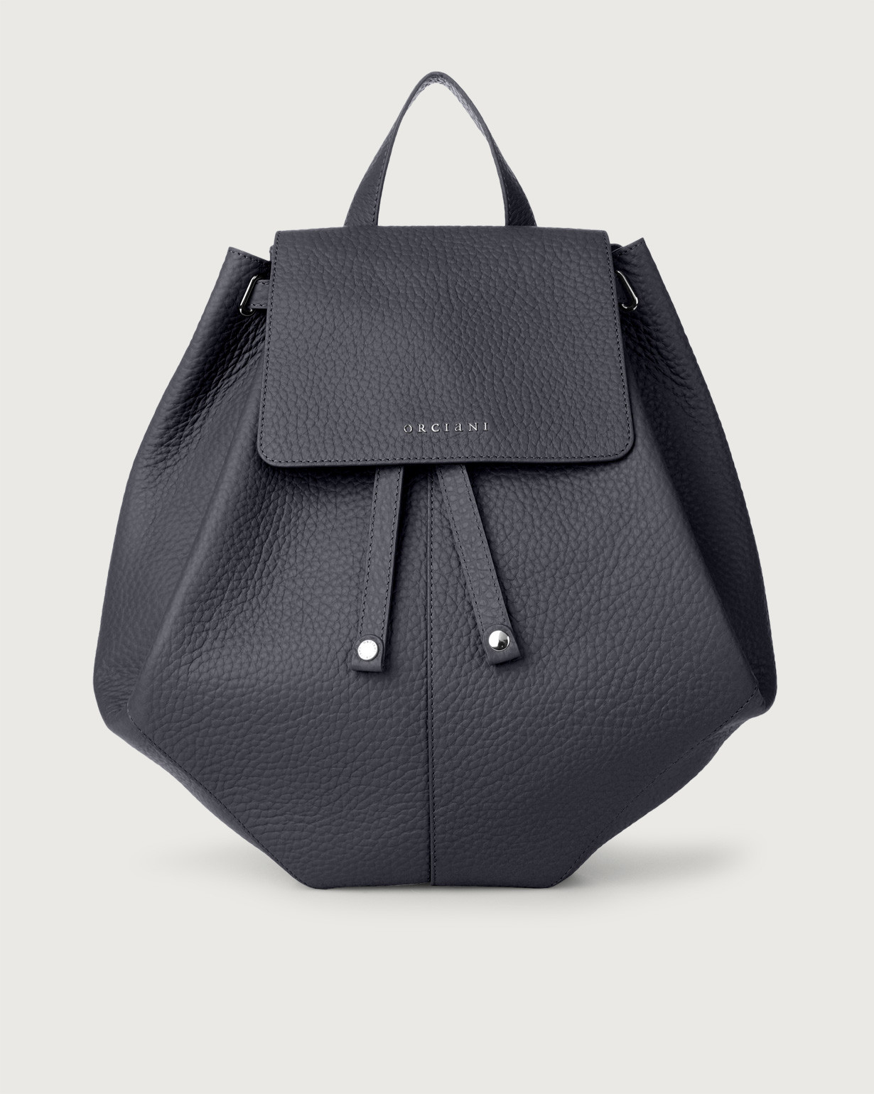 ORCIANI Iris Soft leather backpack. , color Navy