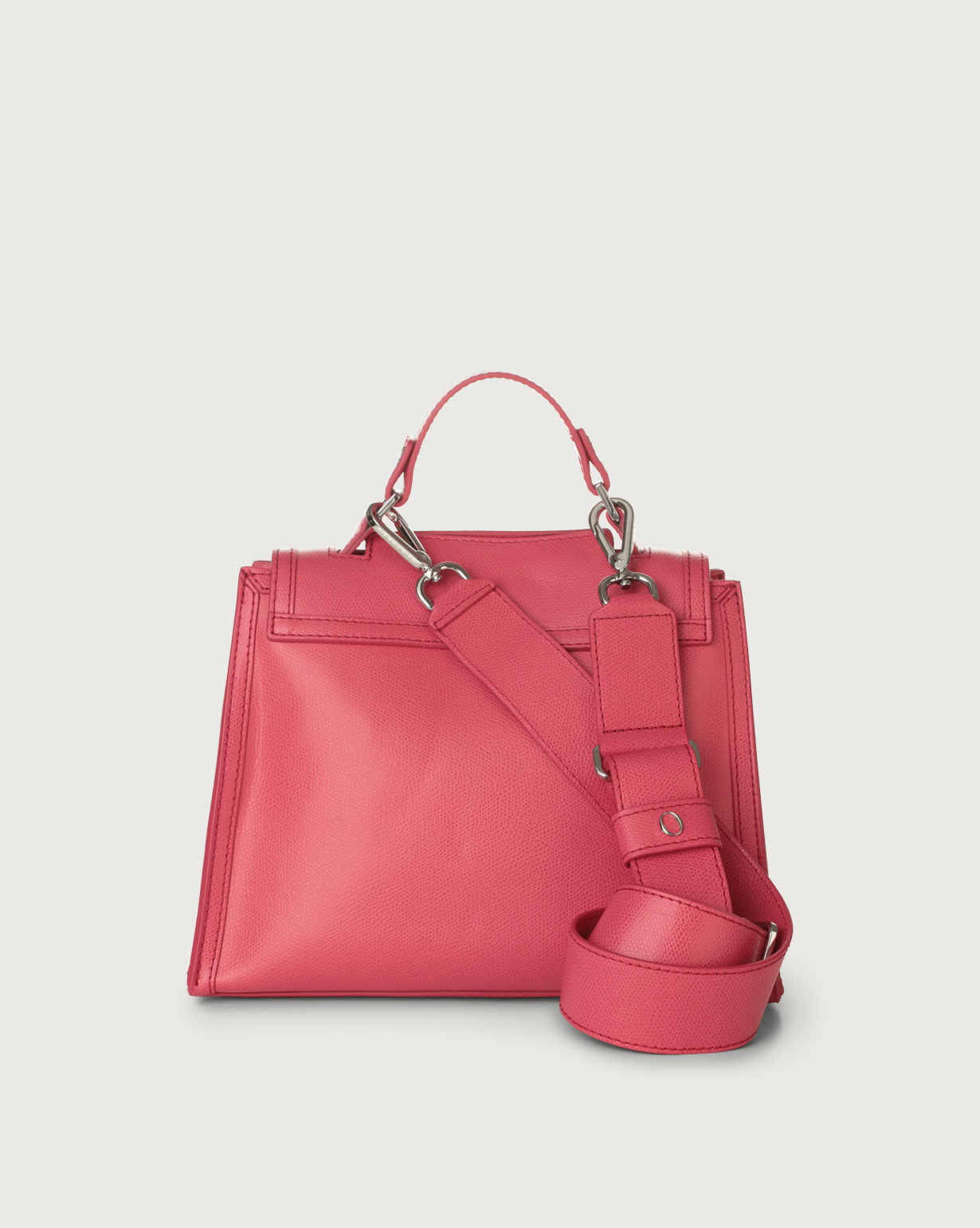 ORCIANI Sveva Premium Small leather handbag with strap. , color pink