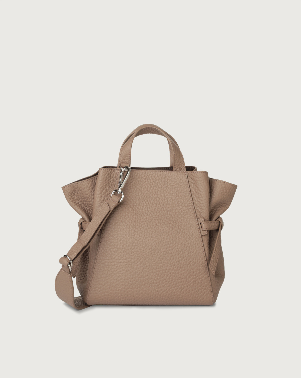 ORCIANI Fan Soft small leather handbag. , color Taupe