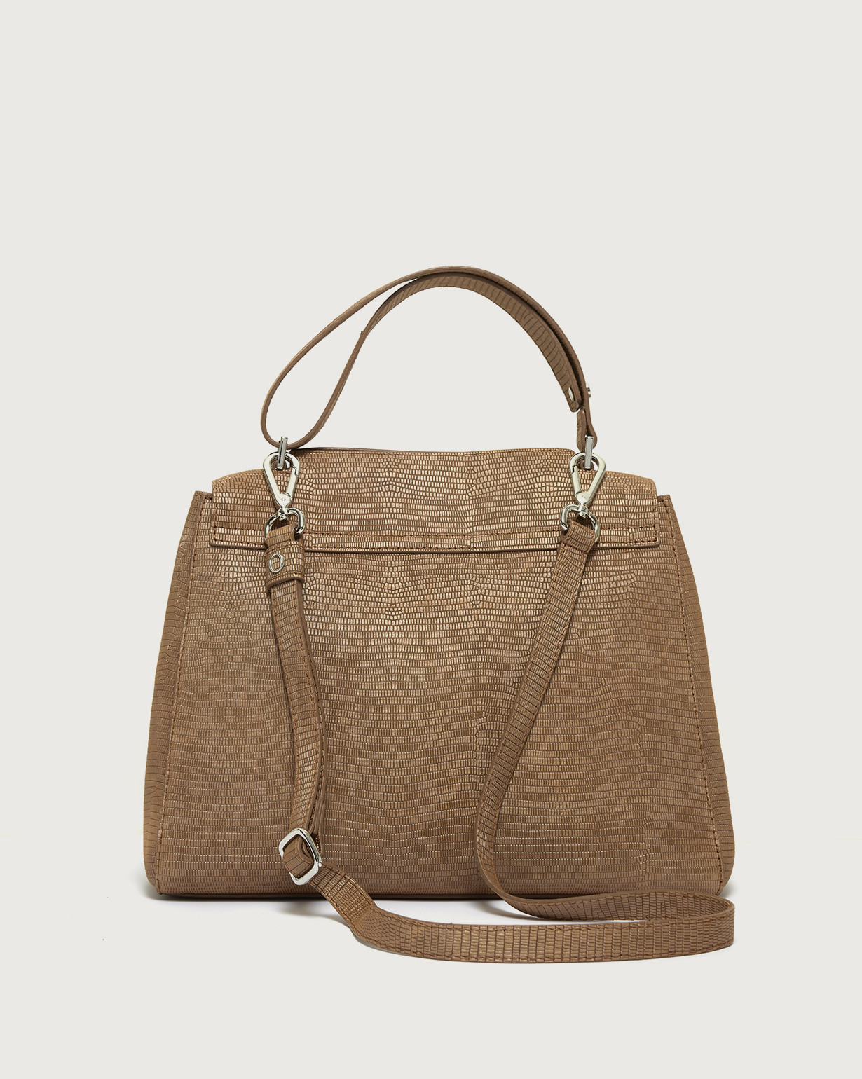 ORCIANI Sveva Shadow Midi leather shoulder bag with strap. , color