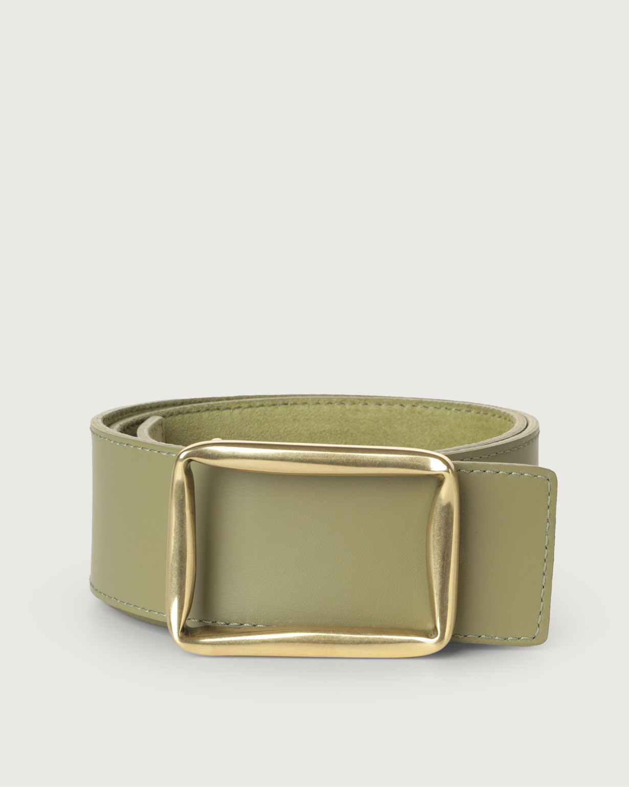 ORCIANI Naif Double high waist suede and leather belt