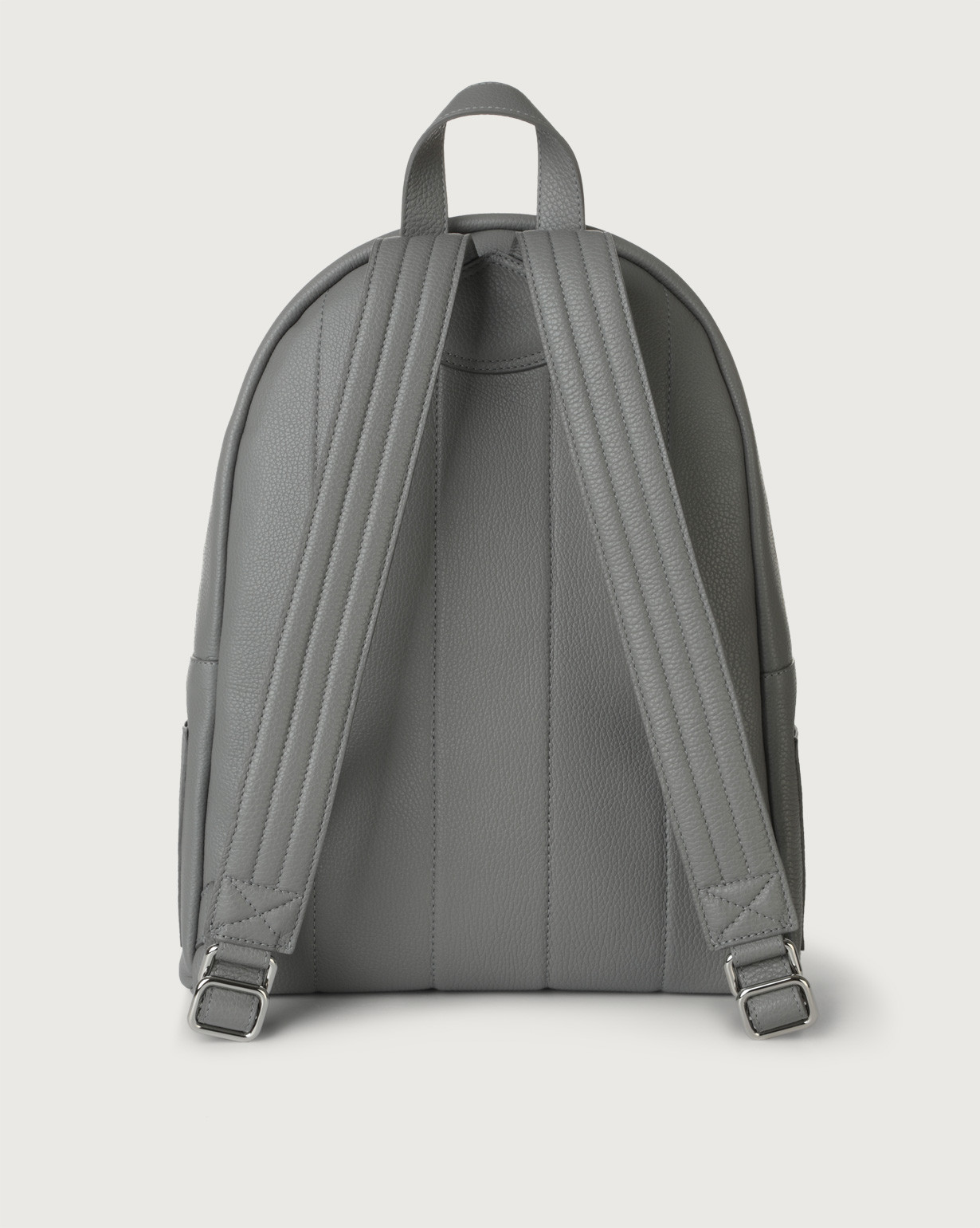 Light grey leather backpack clearance