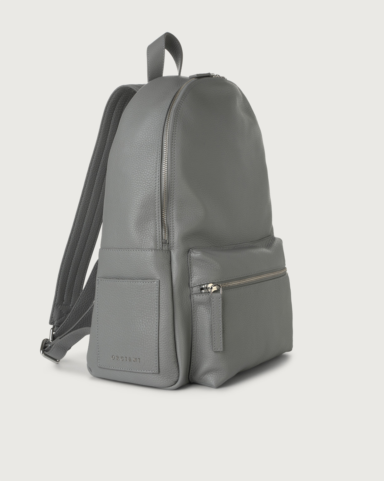 Light grey leather backpack outlet