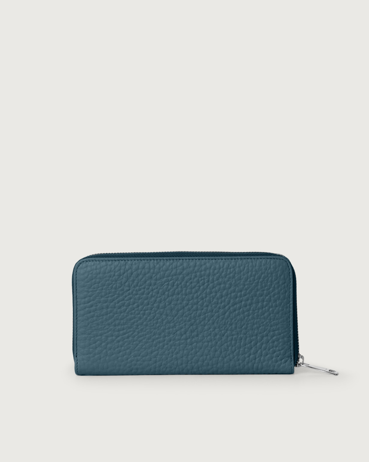 ORCIANI Zip Around Soft leather wallet. , color Blue