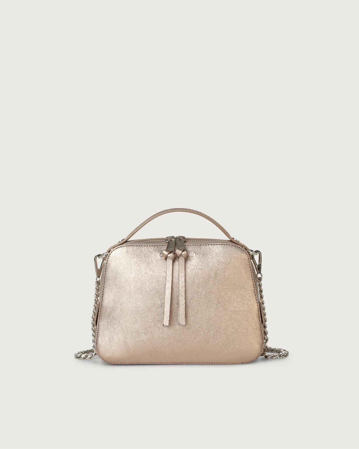 ORCIANI Chéri Pepita metallic leather mini handbag with
