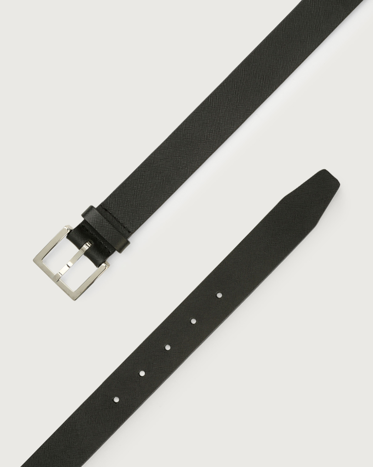 ORCIANI Basic Saffiano classic leather belt. , color Black