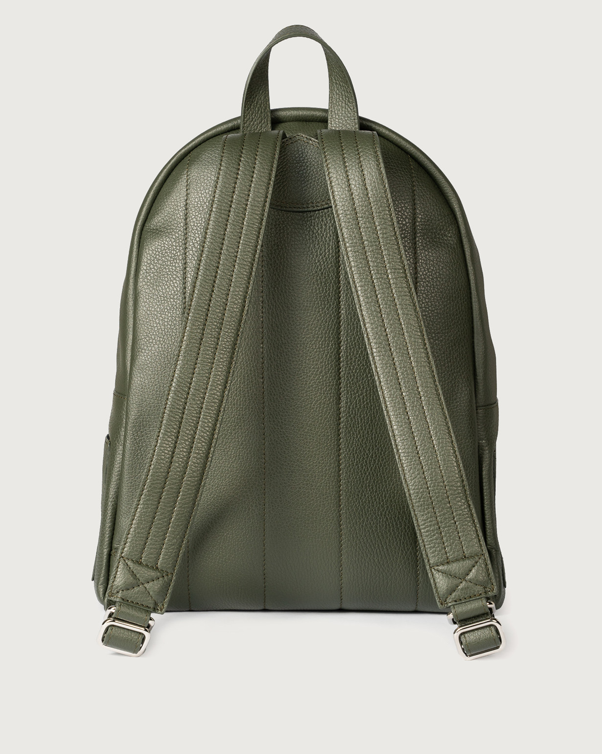 ORCIANI Laio Micron Leather Backpack. , color Olive green