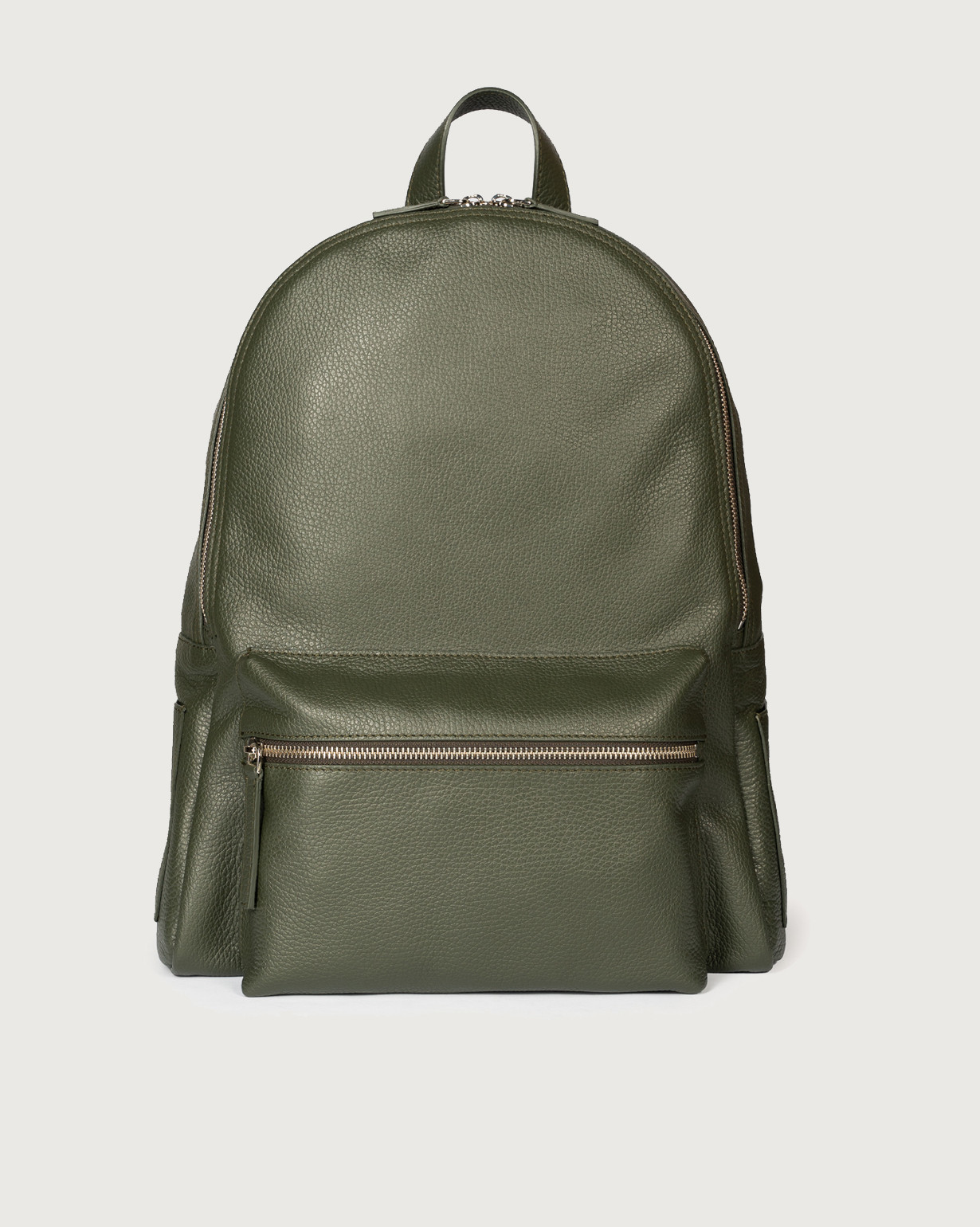 ORCIANI Laio Micron Leather Backpack. , color Olive green