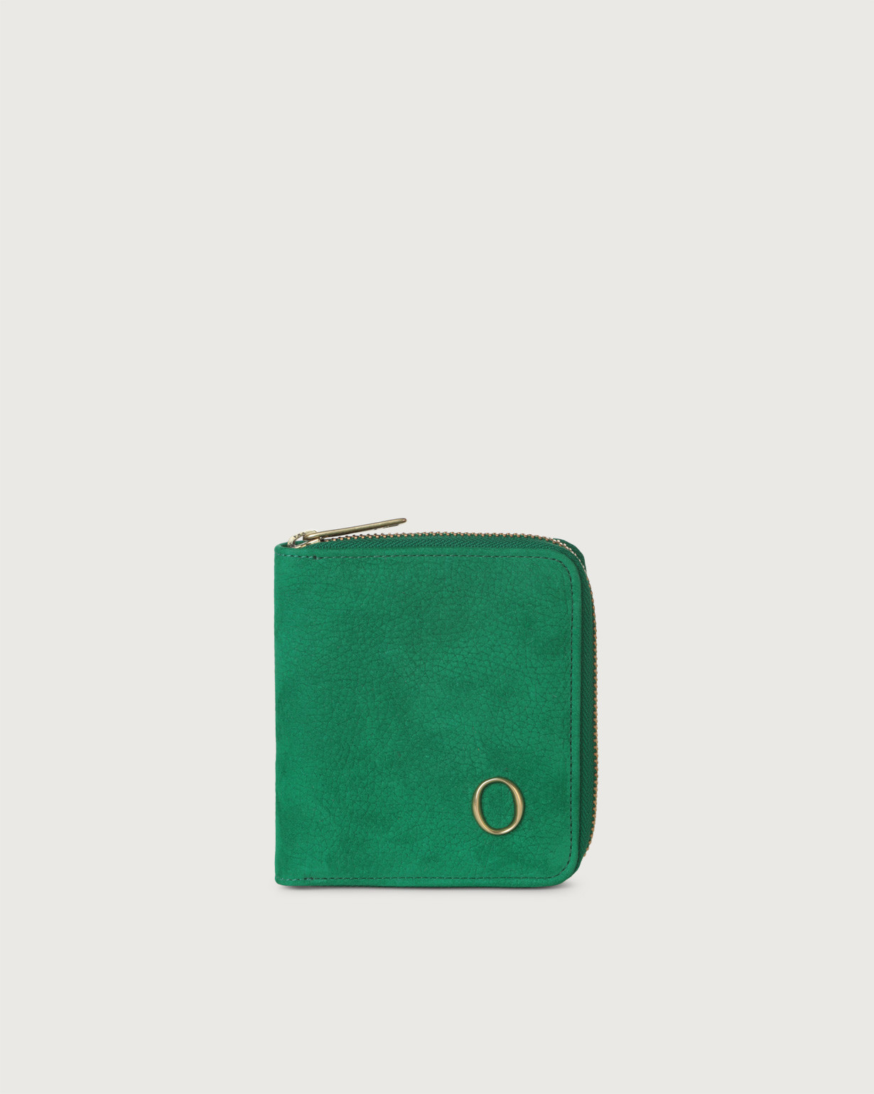 ORCIANI Nabucco zip around small nubuck leather wallet color Green