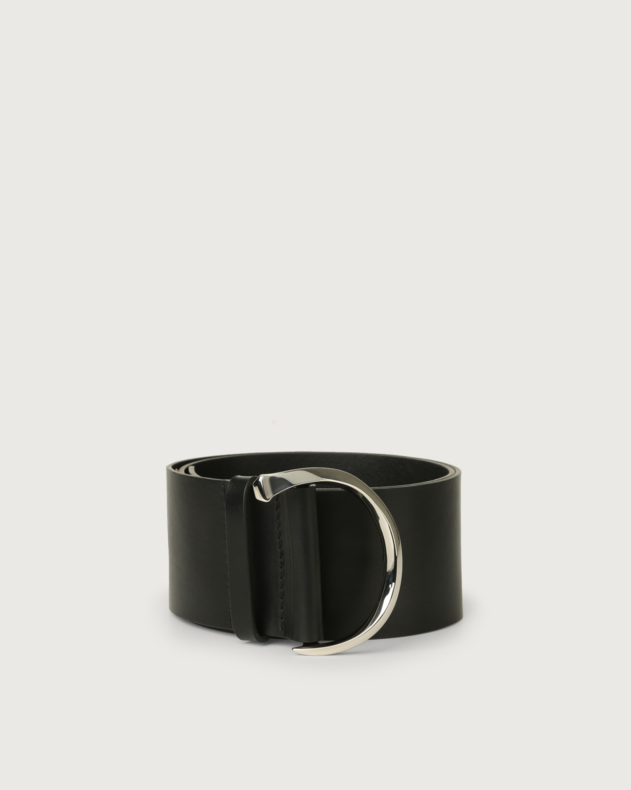 ORCIANI Bull high waist leather belt. , color Black