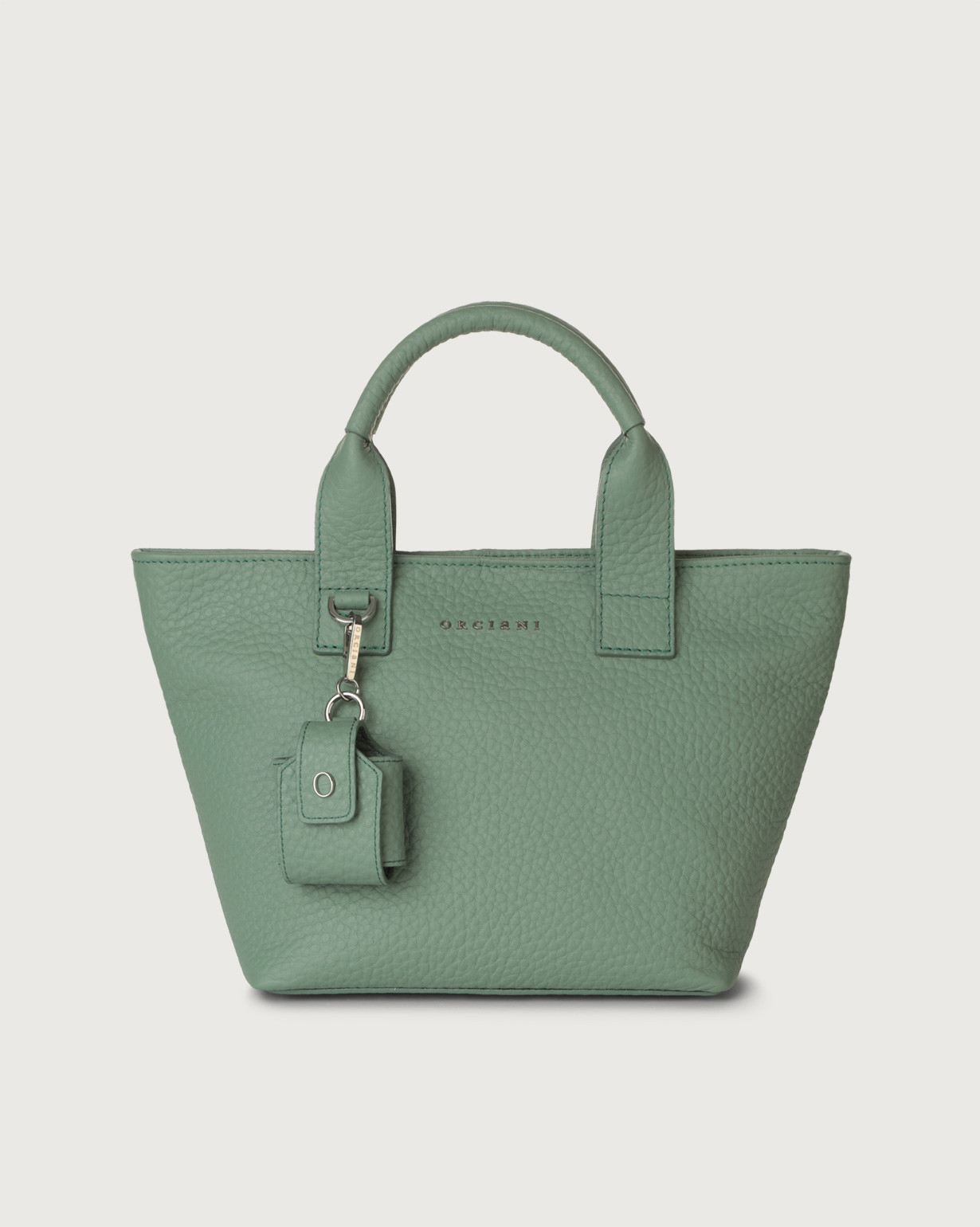 ORCIANI Smart Soft leather handbag with strap. , color Sage Green