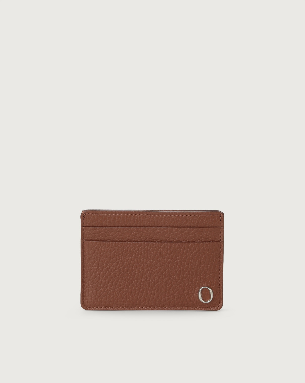 ORCIANI Micron leather Card Case. , color Cognac
