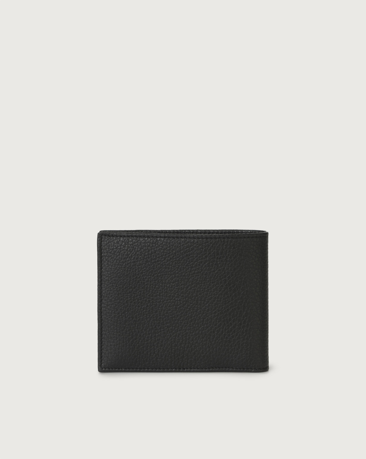 ORCIANI Billfold Micron leather wallet with coin pocket. , color Black