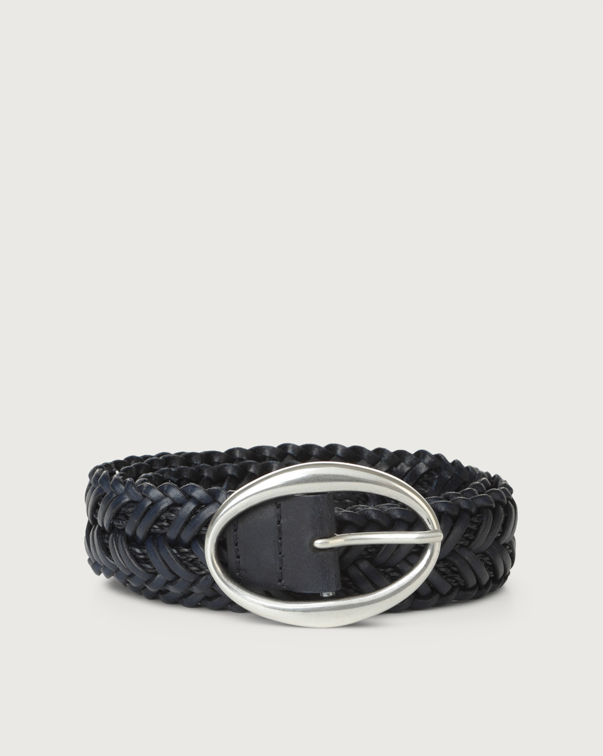 ORCIANI Coloring braided leather belt. , color Blue
