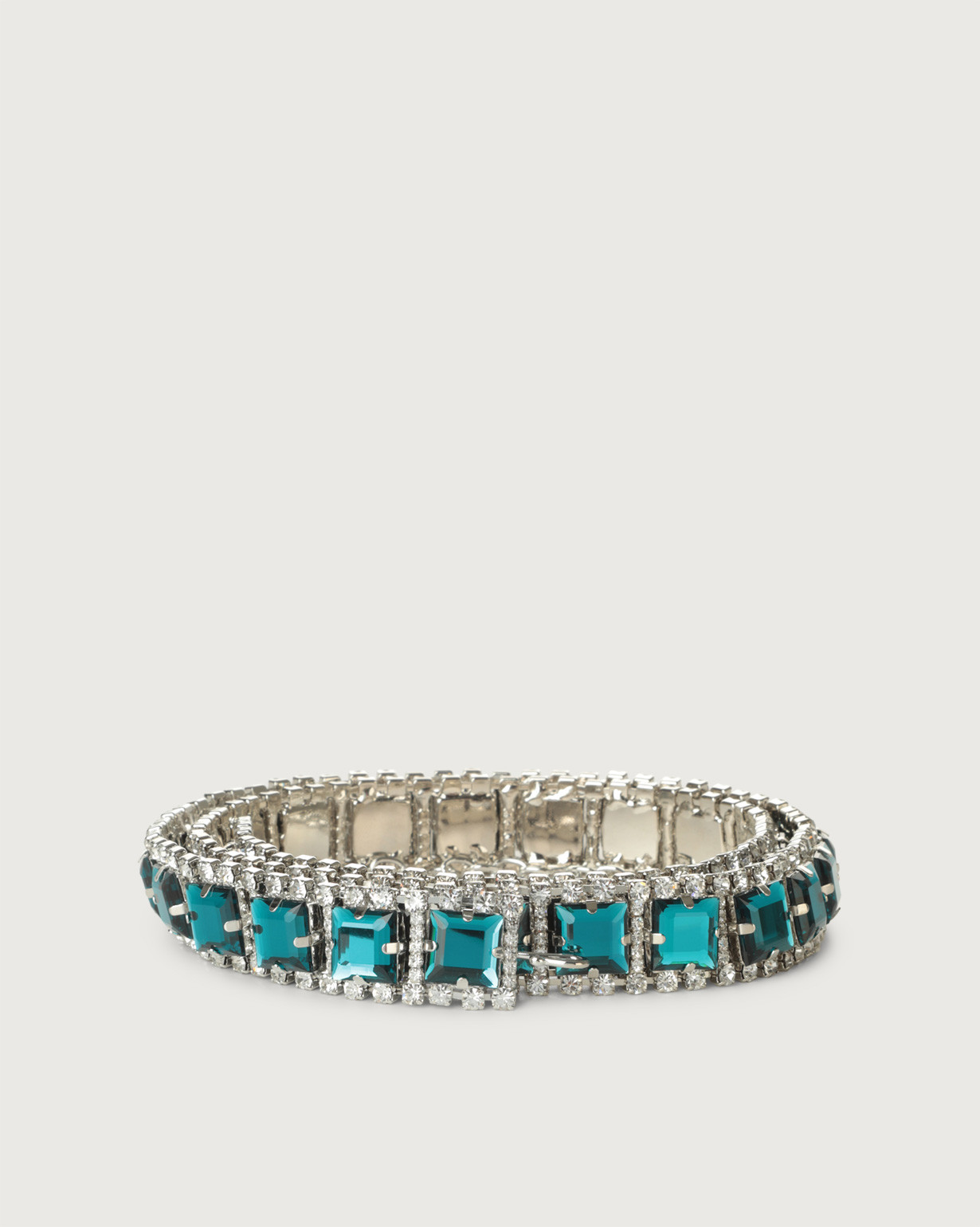 ORCIANI Smart Crystal jewel belt. , color turquoise
