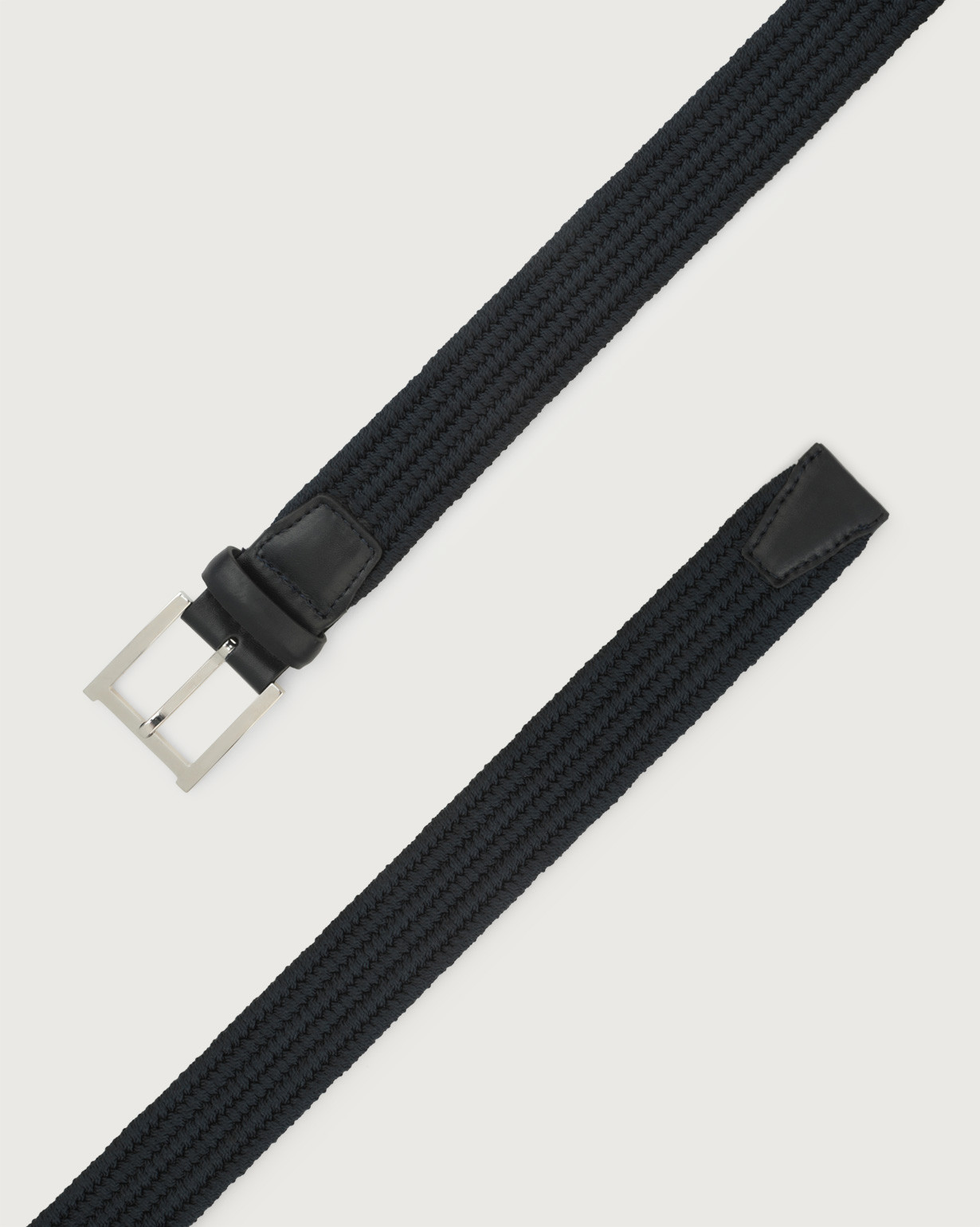 ORCIANI Sailor Elast stretch fabric belt. , color Navy