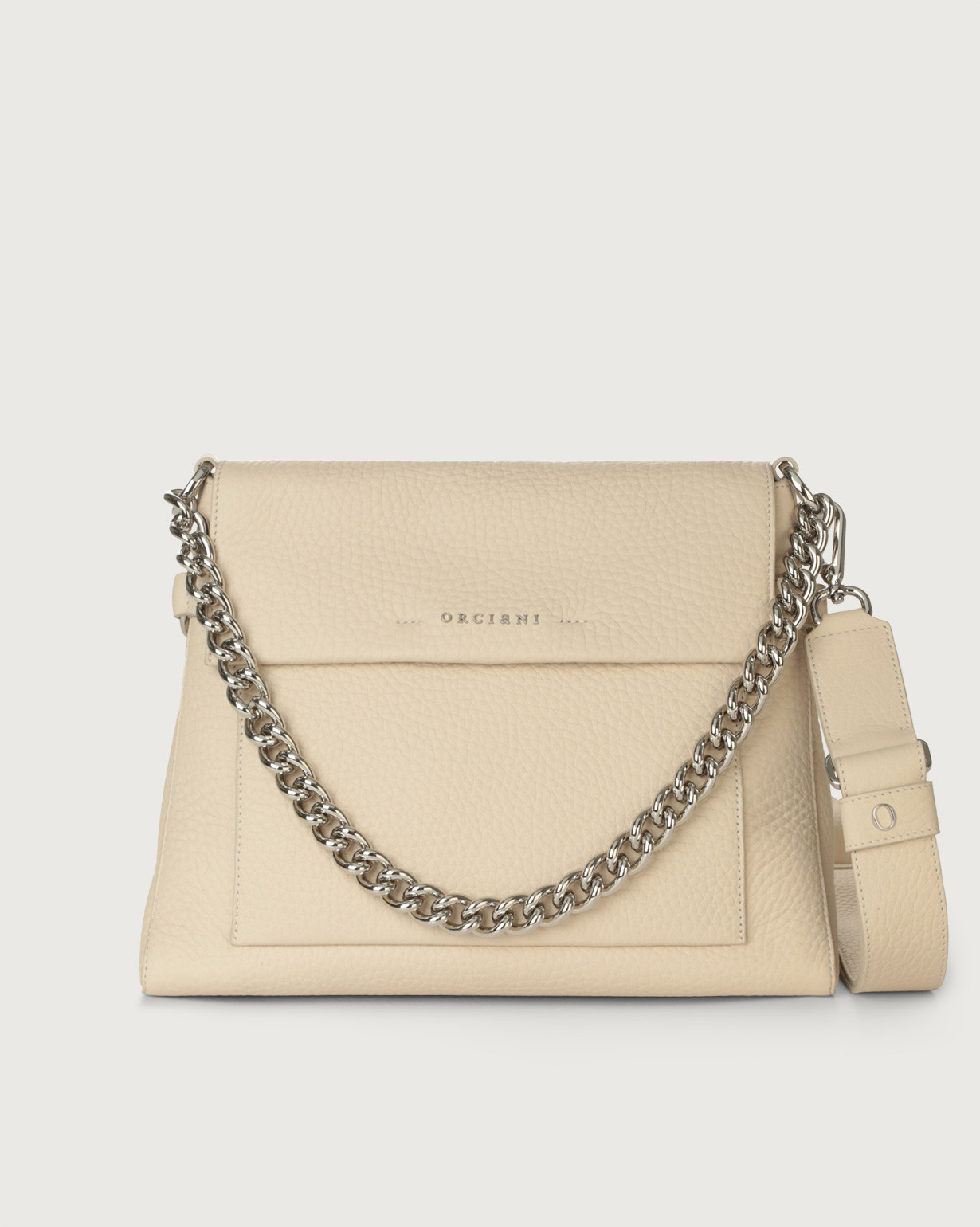 ORCIANI Missy Soft leather shoulder and crossbody bag with chain