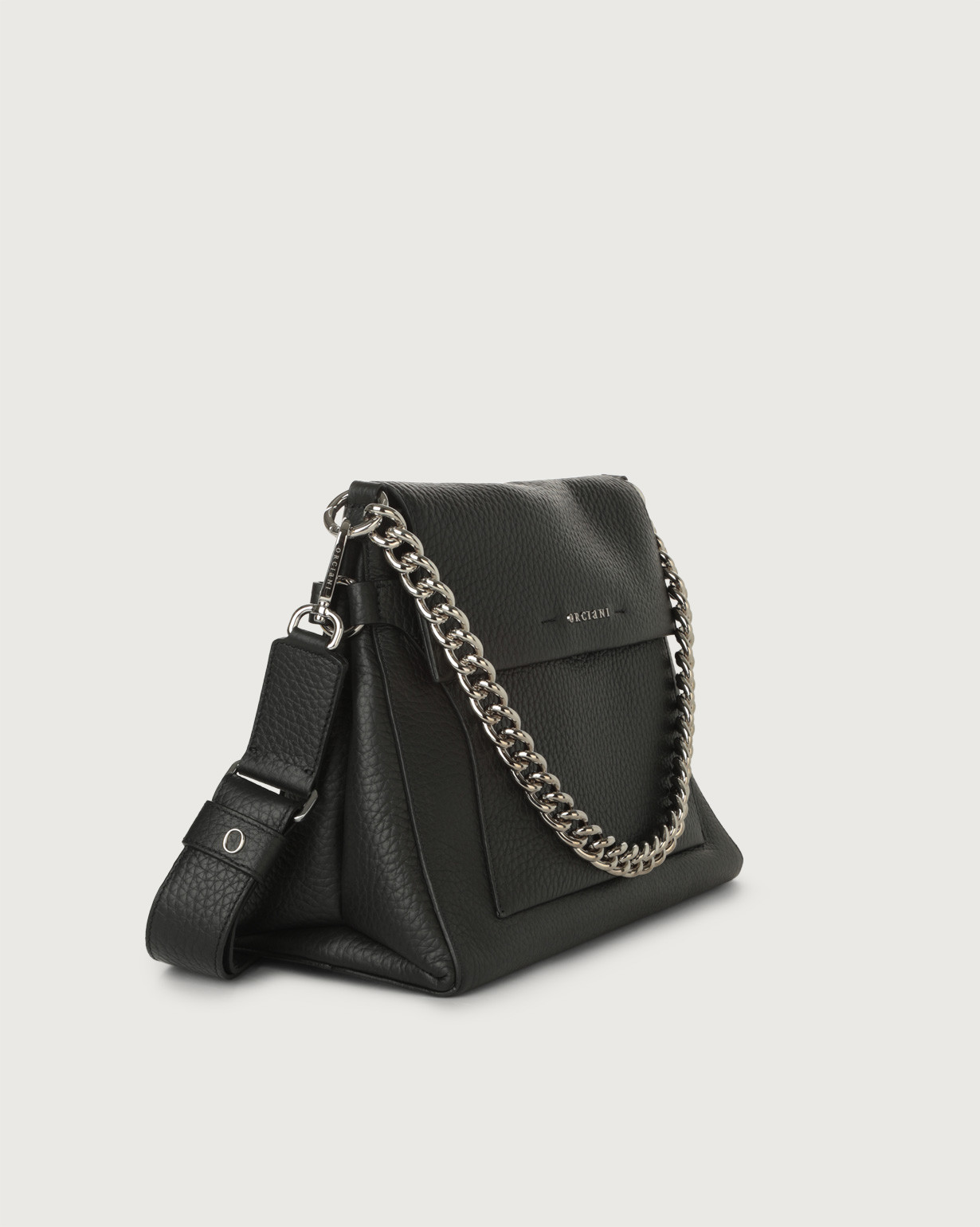 ORCIANI Missy Soft leather shoulder and crossbody bag with chain