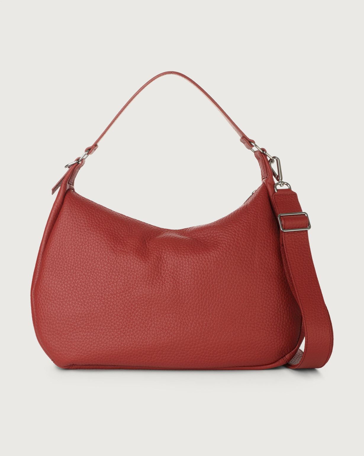 Orciani pebbled leather holdall - Red