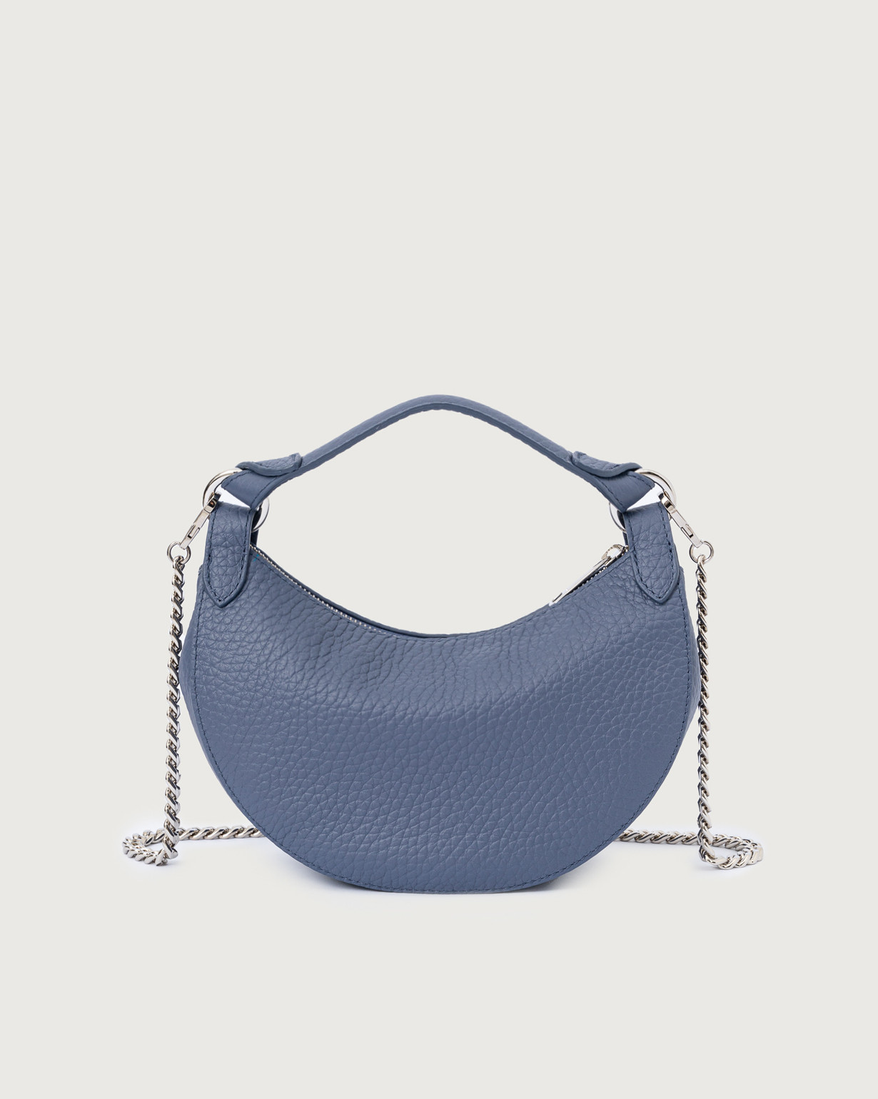 ORCIANI Dumpling Soft leather mini bag with strap. , color Light blue