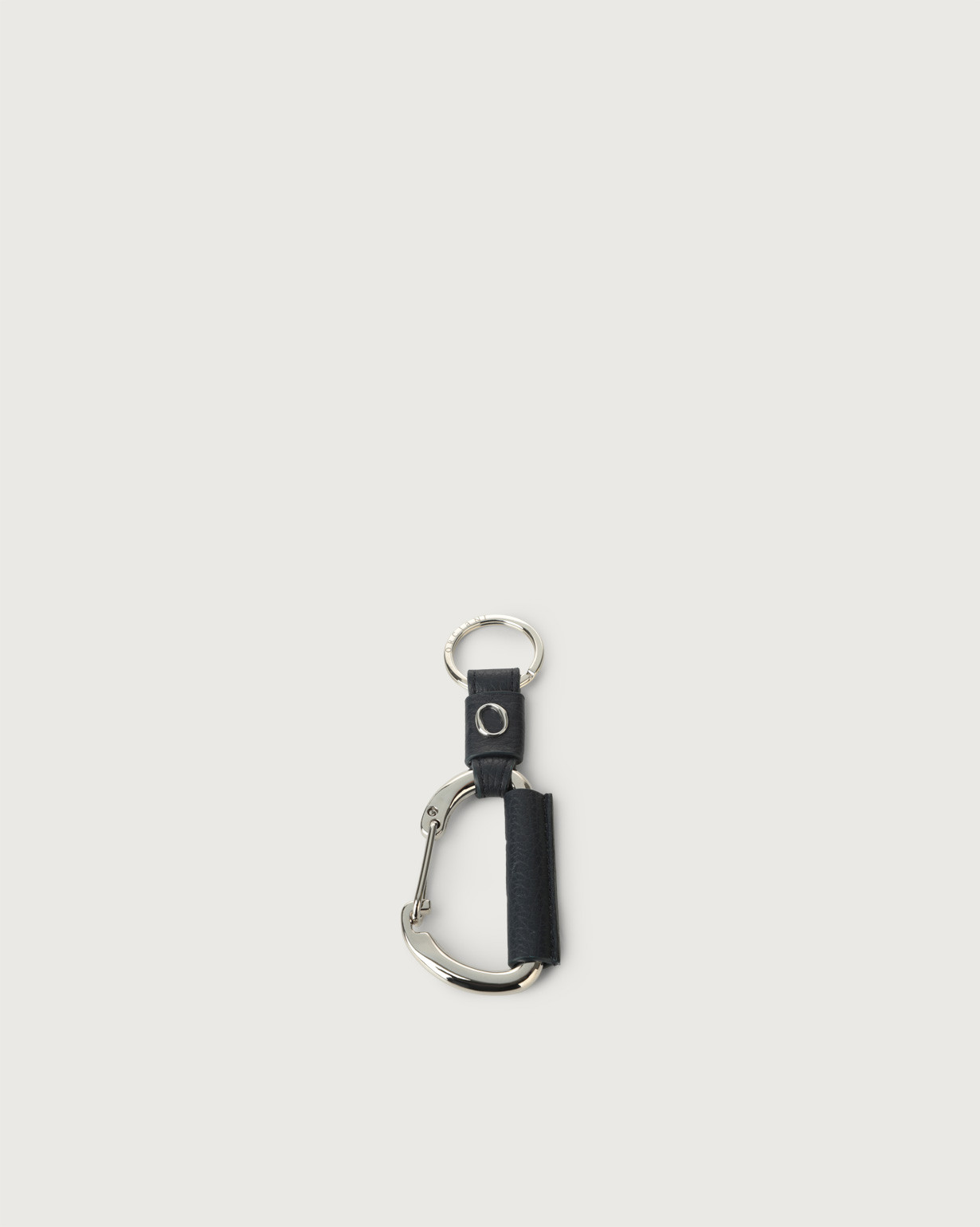 ORCIANI Micron leather key holder. , color Navy