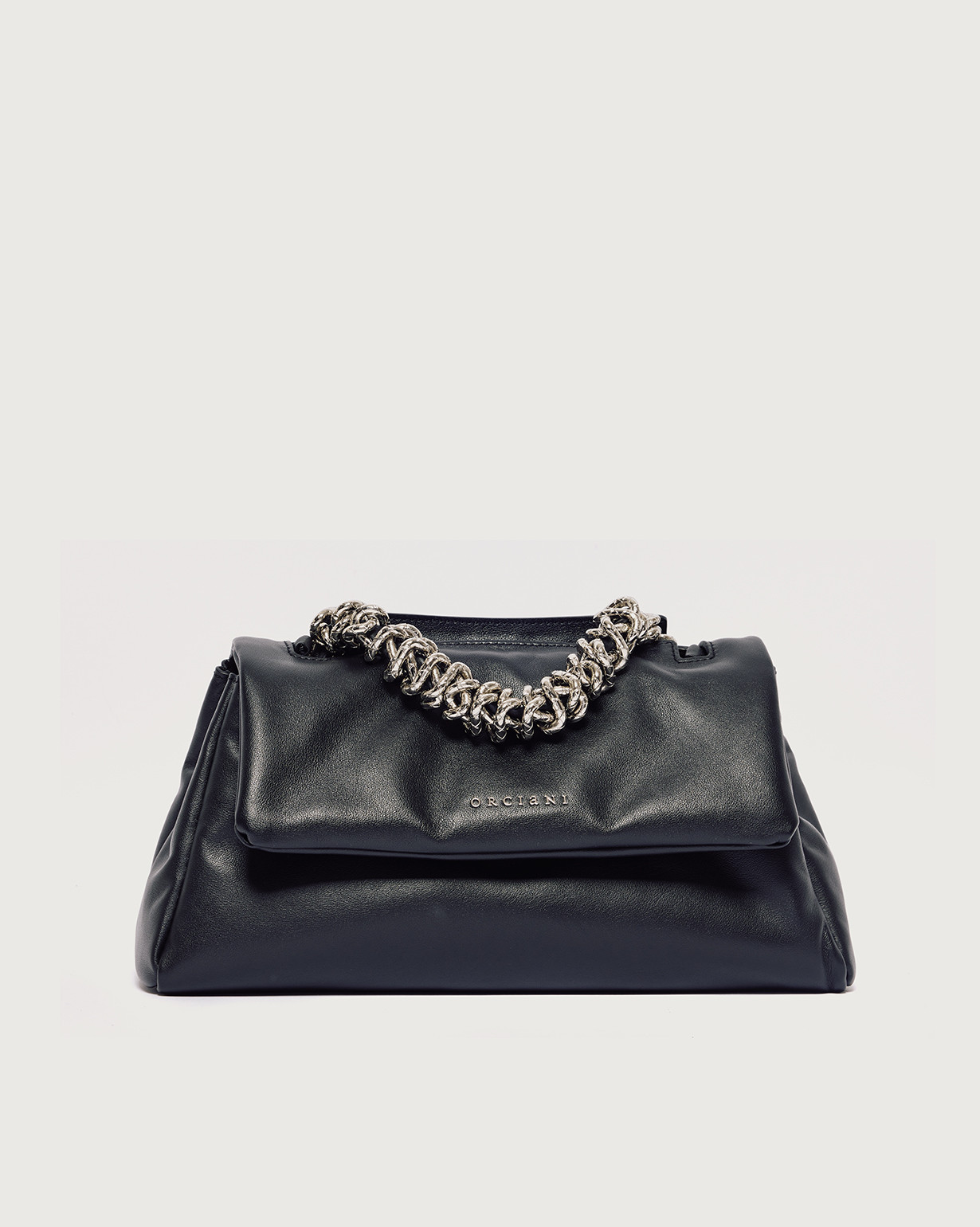 Square Shoulder Bag - Nappa Leather - Midnight Monstera - Olive Velour