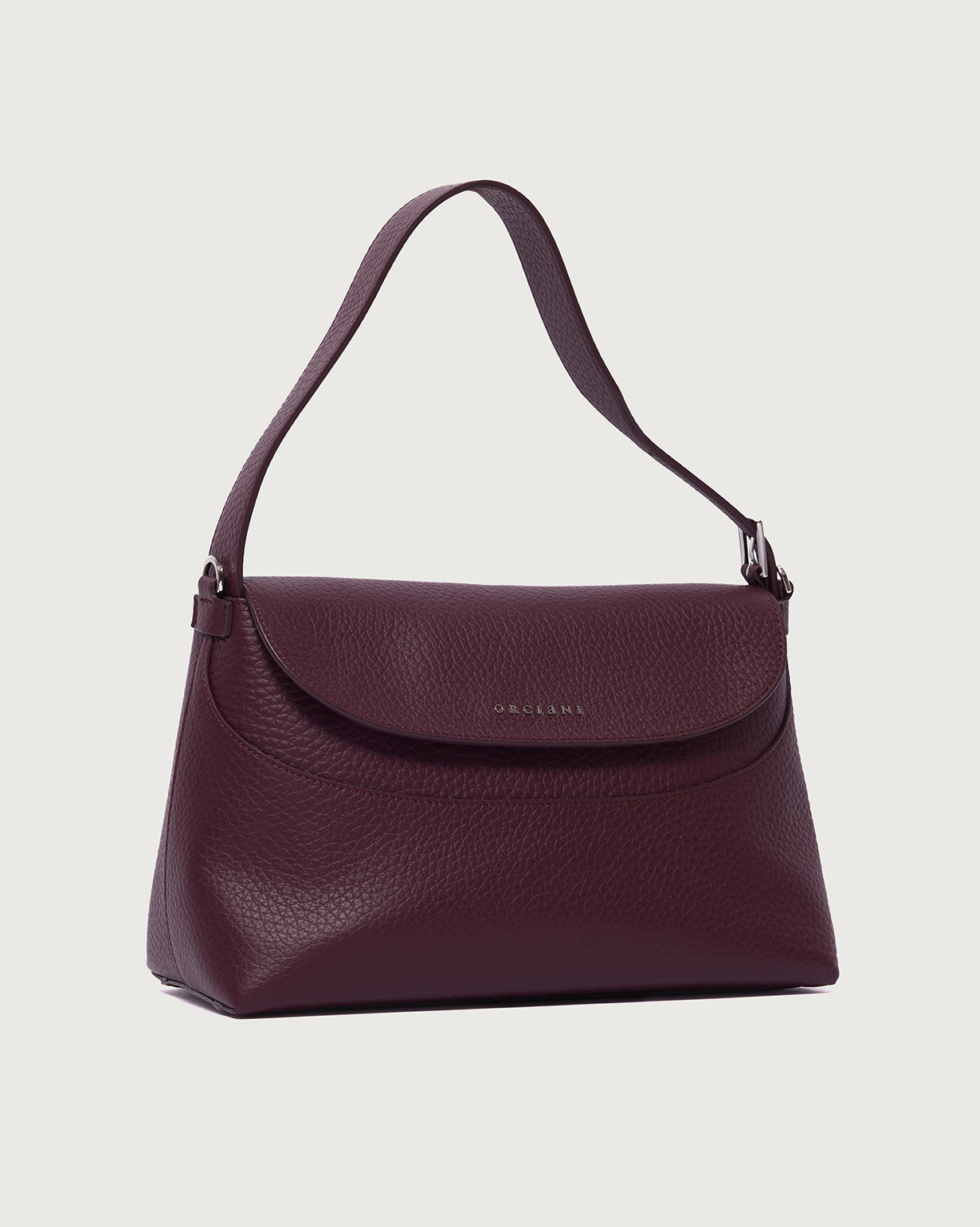 ORCIANI Nana Soft Midi leather shoulder bag with strap. , color