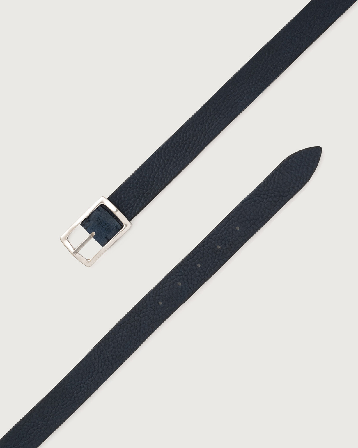 ORCIANI Hunting Double reversible leather belt 3 cm. , color Blue