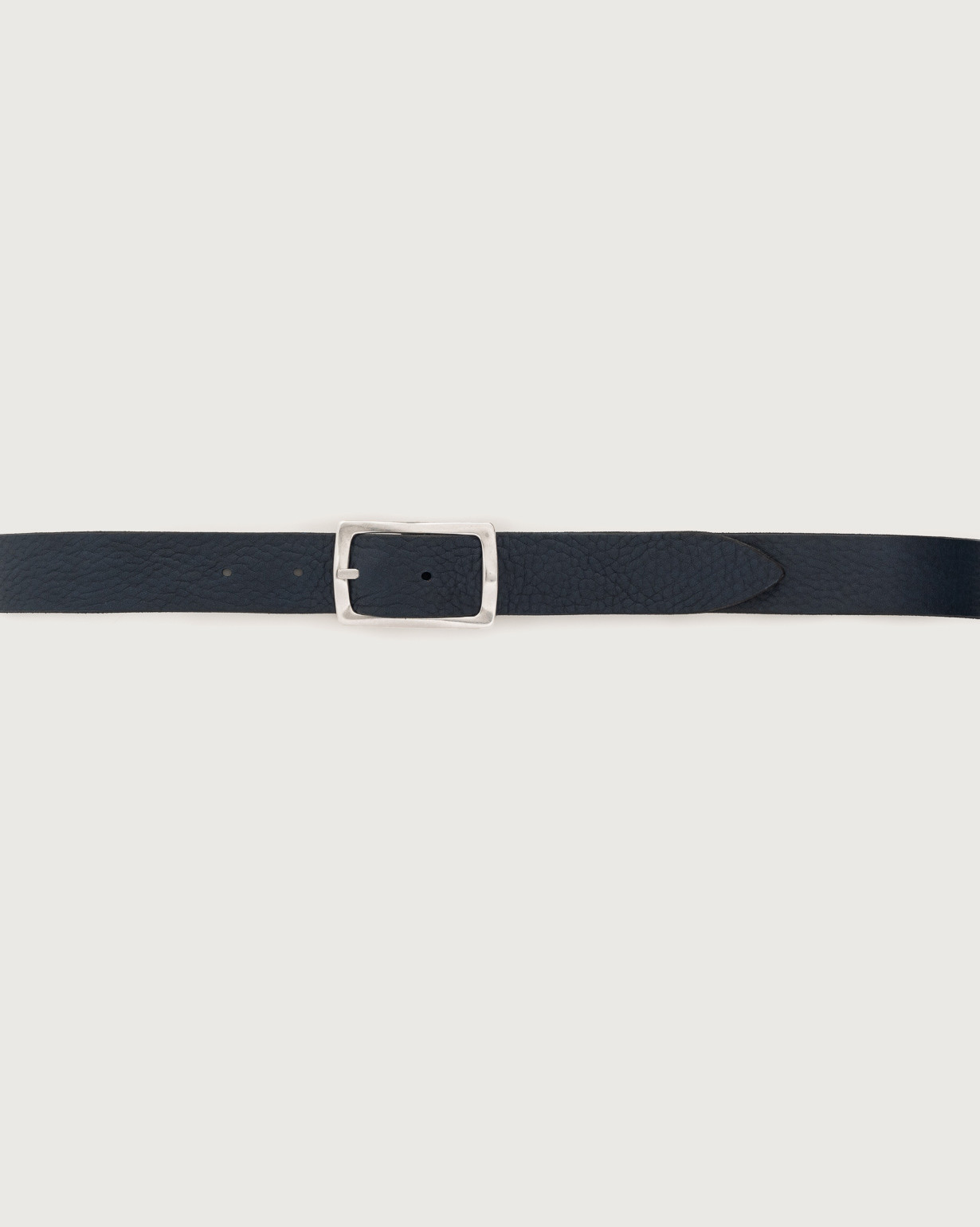 ORCIANI Hunting Double reversible leather belt 3 cm. , color Blue