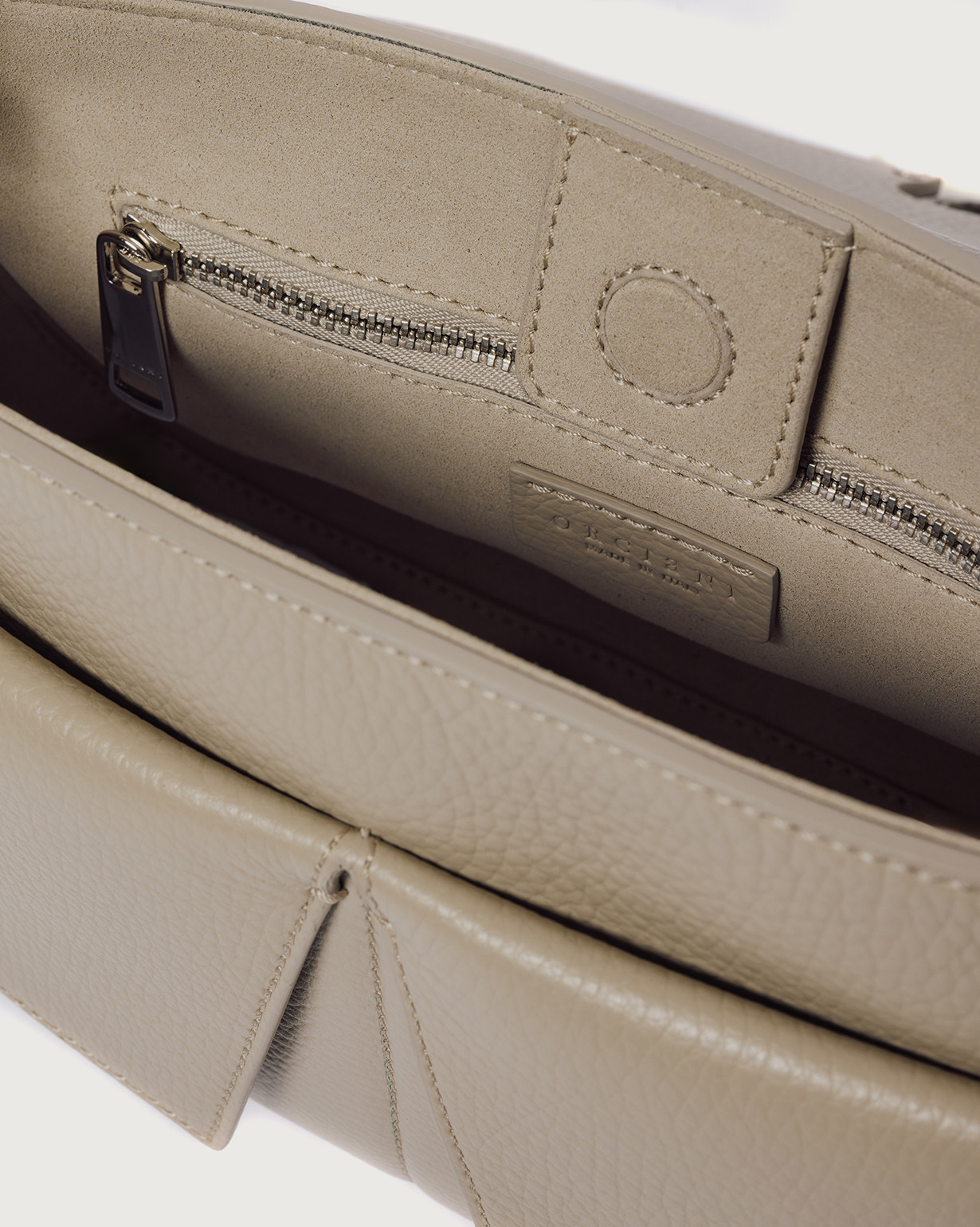 ORCIANI Kate Sense Small dollar leather shoulder bag with ORCIANI Kate Sense Small dollar leather shoulder bag with