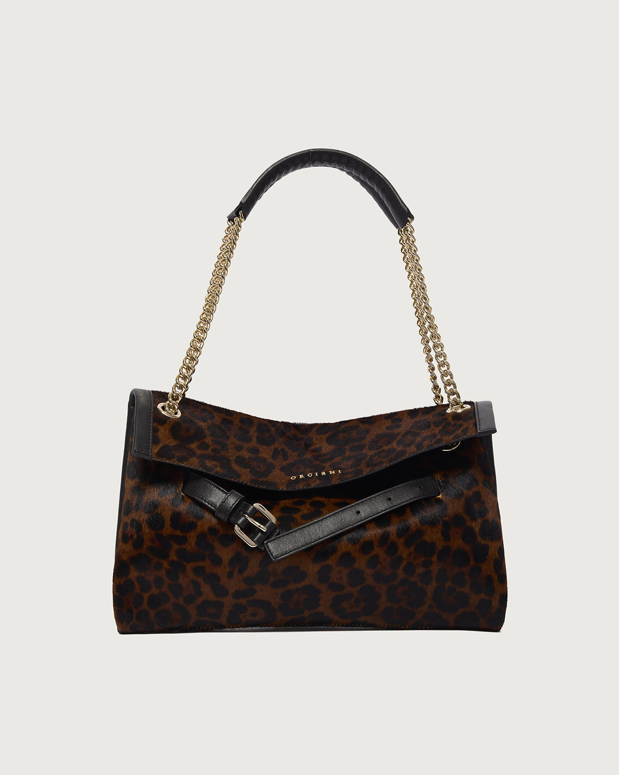 ⌘ Porte-Bonheur ⌘⚠️様 ORCIANI Venus Leo Small pony hari leather shoulder bag. , color