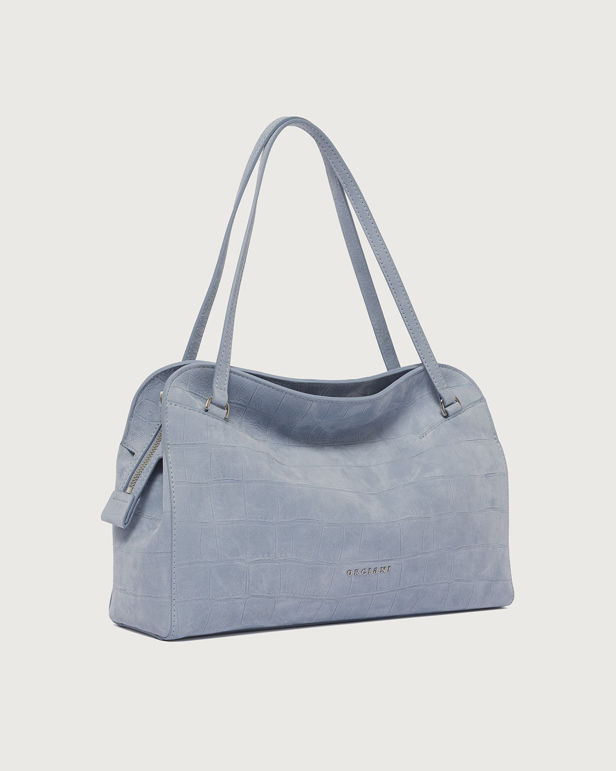 ORCIANI Lido Twilight Midi nubuck leather shoulder bag. , color