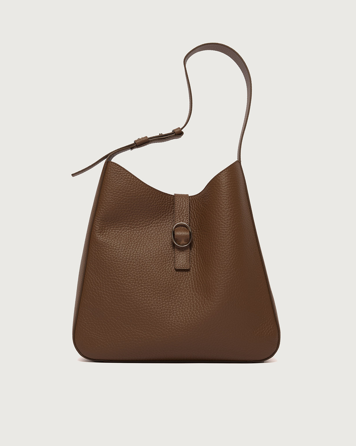 あんこ ORCIANI Gea Soft grained leather shoulder bag. , color Cognac