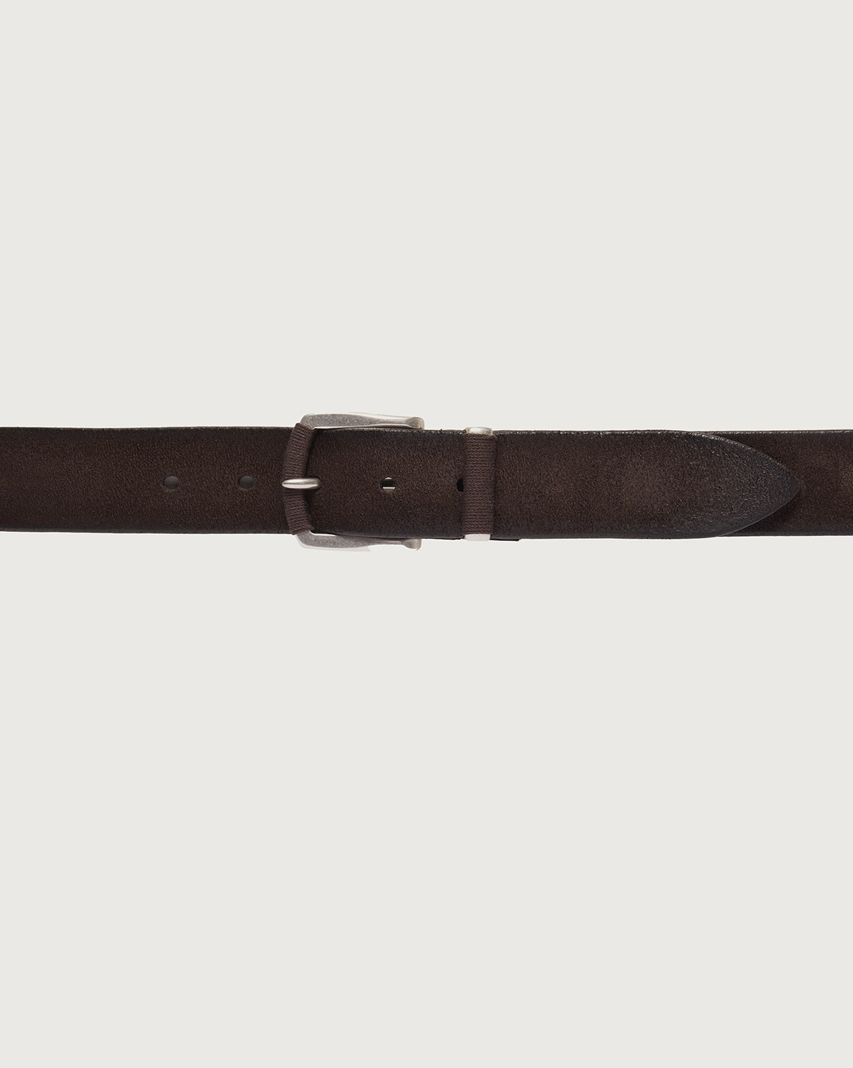 ORCIANI Hunting suede leather belt 3,5 cm. , color Chocolate