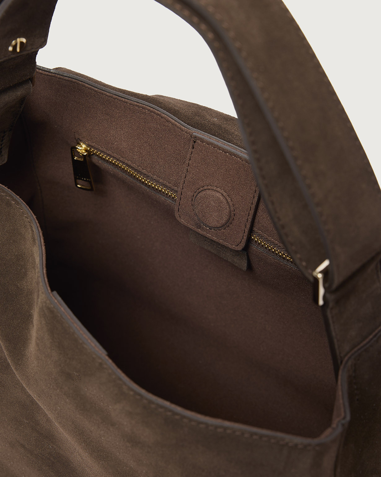 ORCIANI Sveva Peach Cargo Midi suede leather shoulder bag. , color