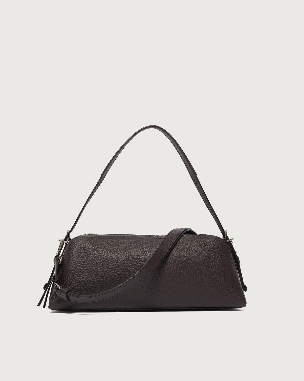 ORCIANI The Address 38 Soft leather shoulder bag. , color Chocolate
