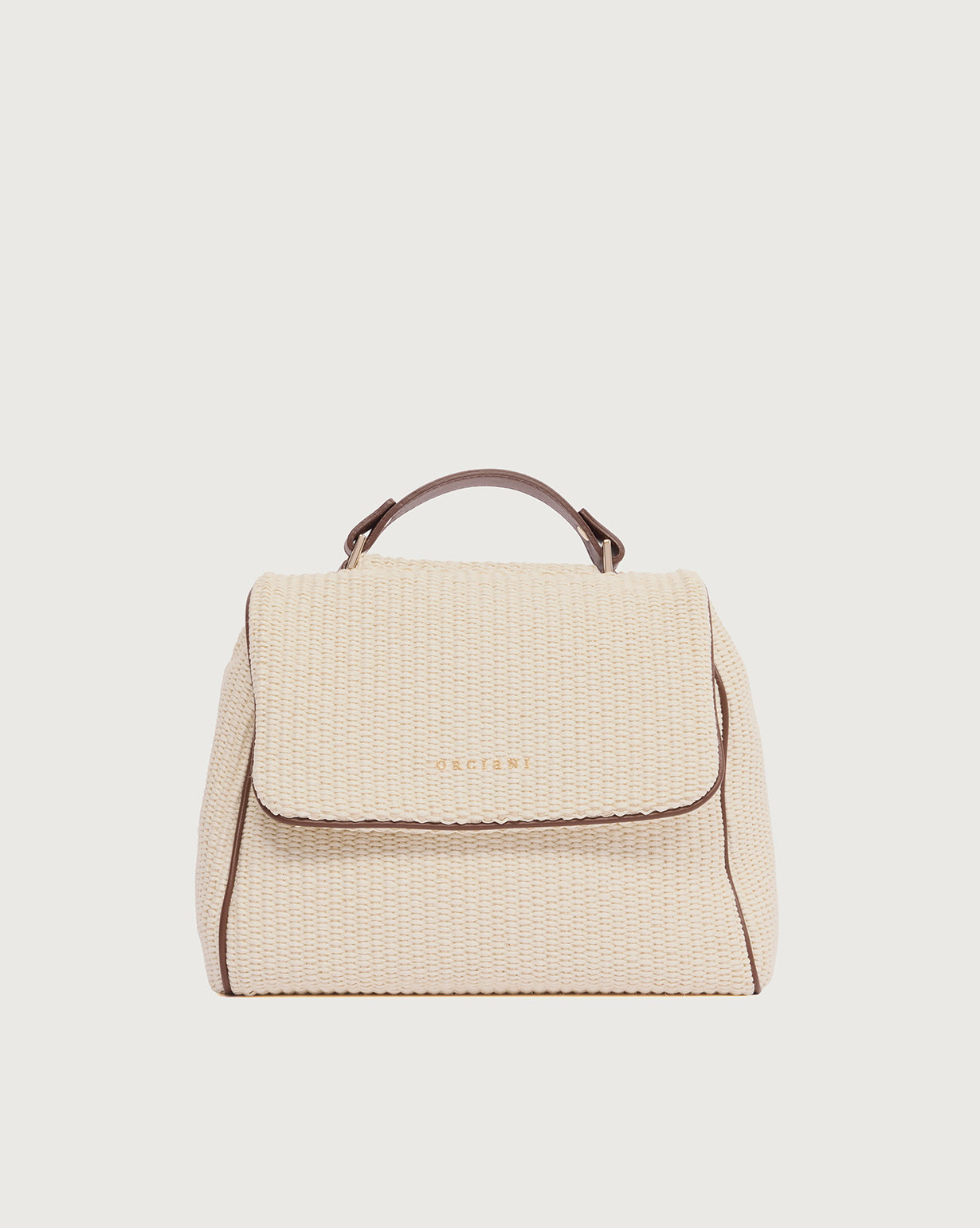 ORCIANI Sveva Zanzibar Small fabric and leather handbag. , color