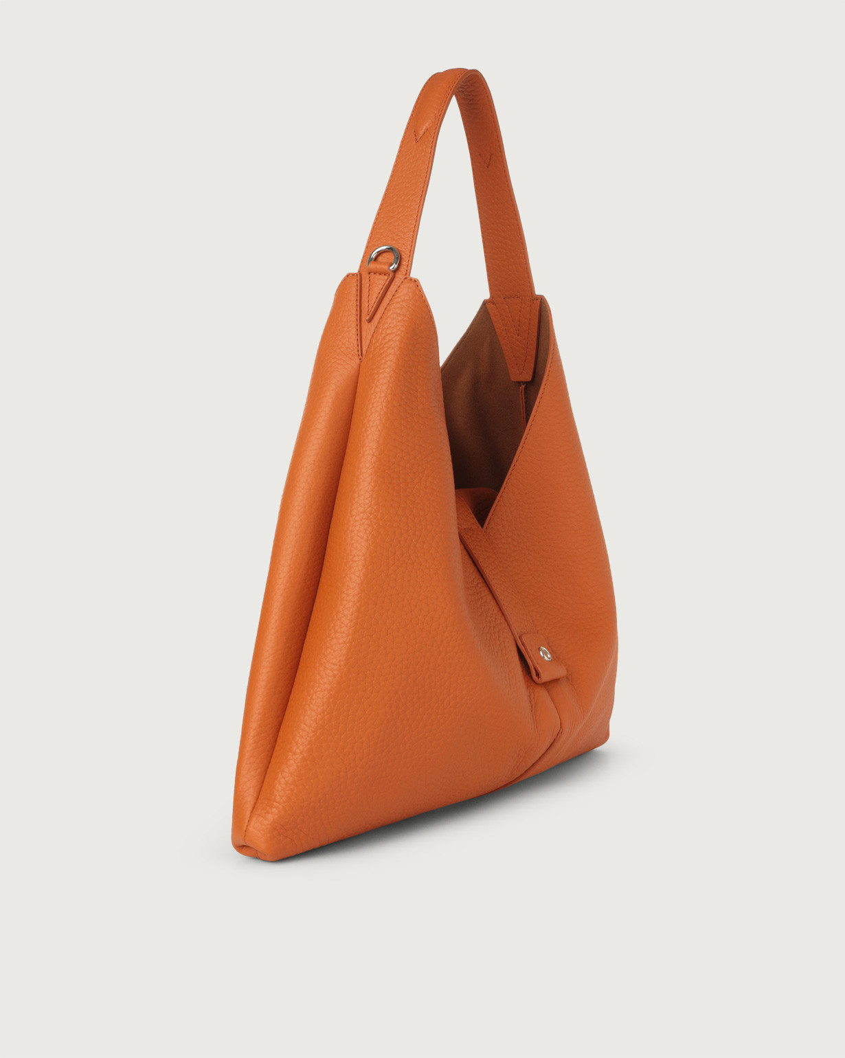 ORCIANI Vita Soft leather shoulder bag with strap. , color Orange