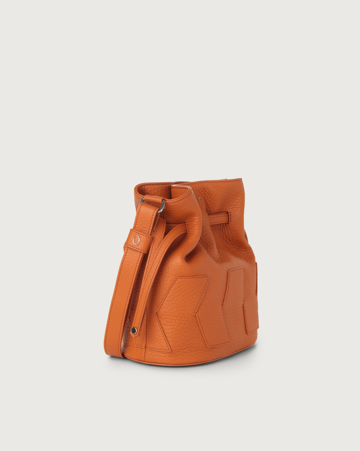 ORCIANI Twist Soft leather small crossbody bucket bag