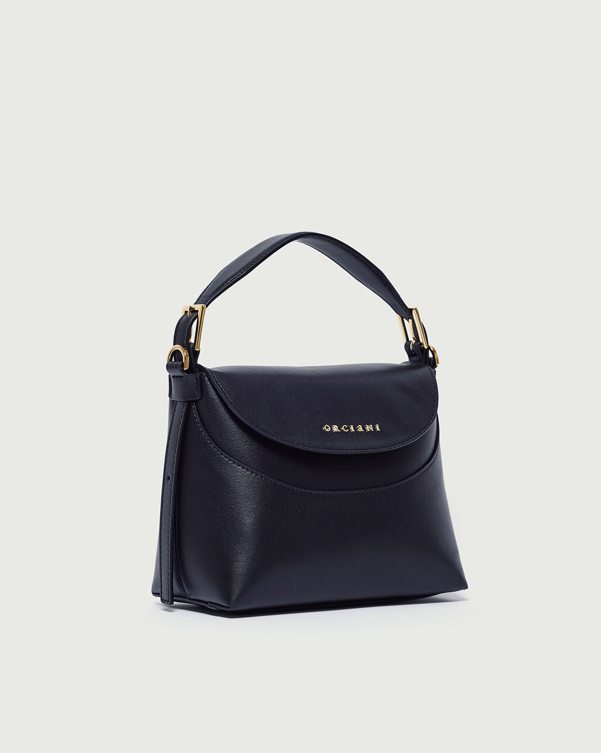 ORCIANI Nana Nappa Small leather handbag with strap. , color black