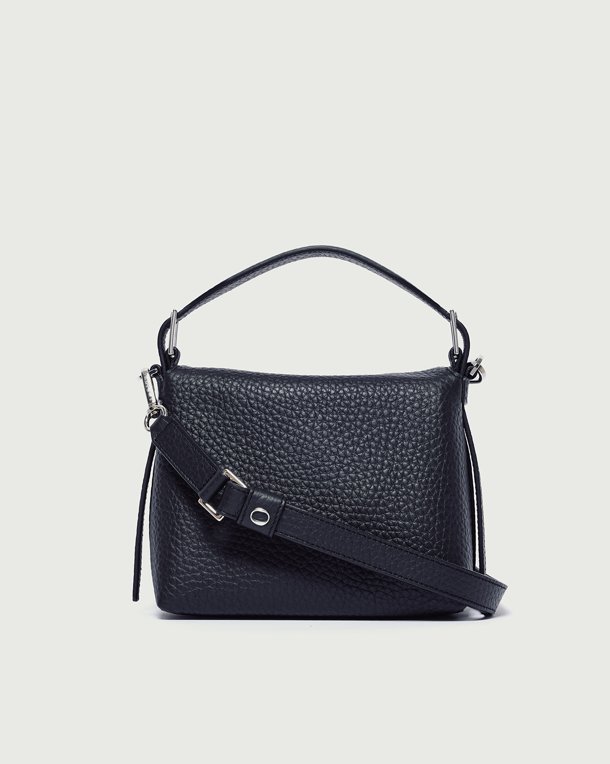 ORCIANI Nana Soft Small leather handbag with strap. , color Black
