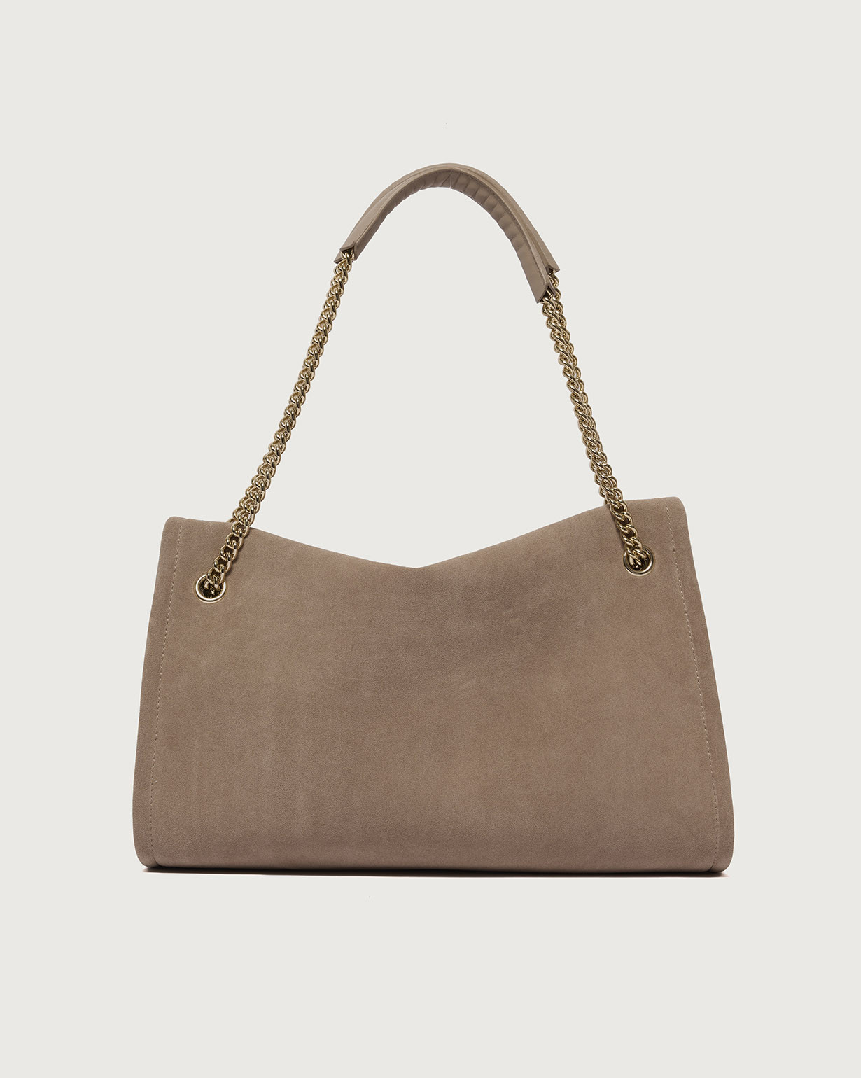 ORCIANI Venus Peach Midi suede leather shoulder bag. , color Beige