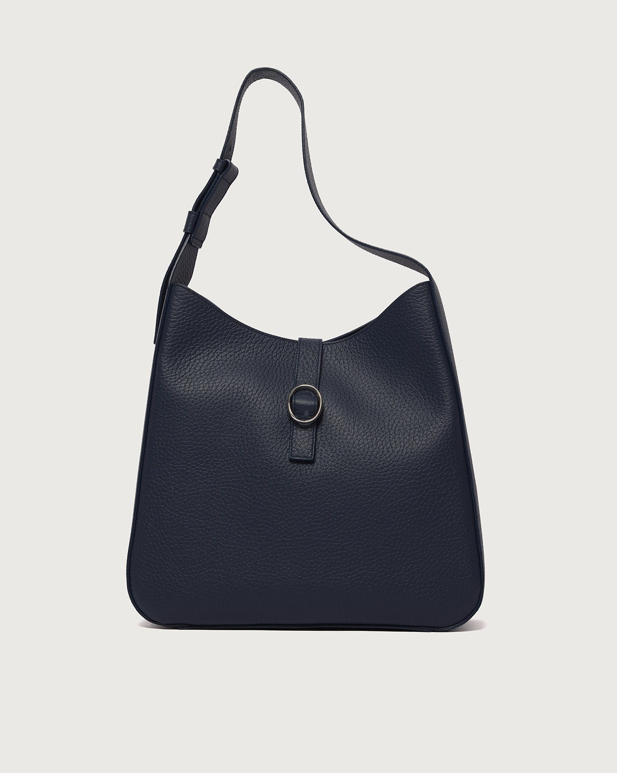 ORCIANI Gea Soft grained leather shoulder bag. , color Navy