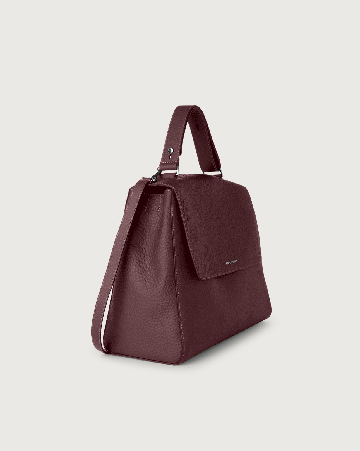 Sveva Soft large leather shoulder bag with strap