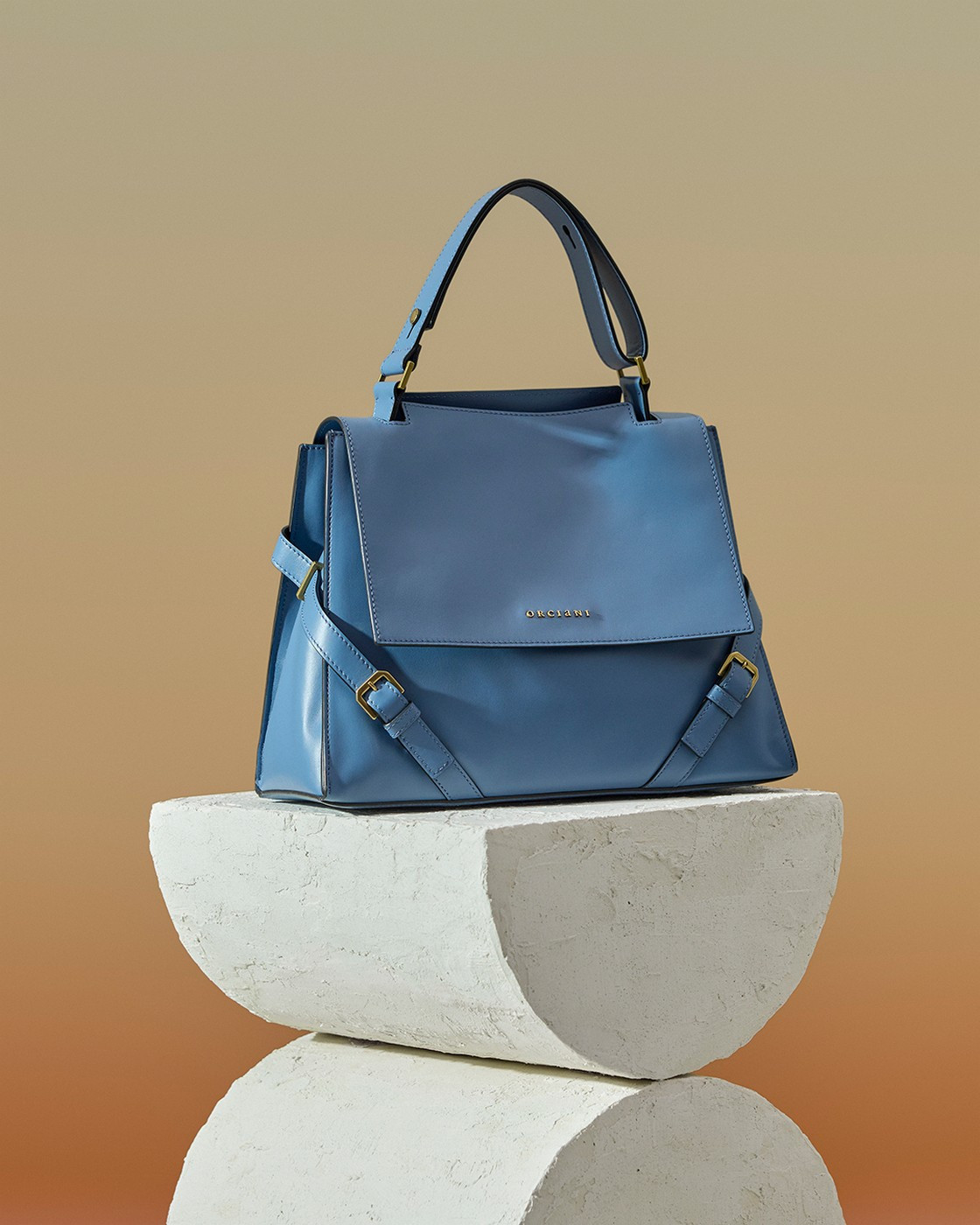 ORCIANI Sveva Couture Medium leather shoulder bag with